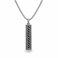Sterling silver ingot pendant with chain detail, UNMARKED collection